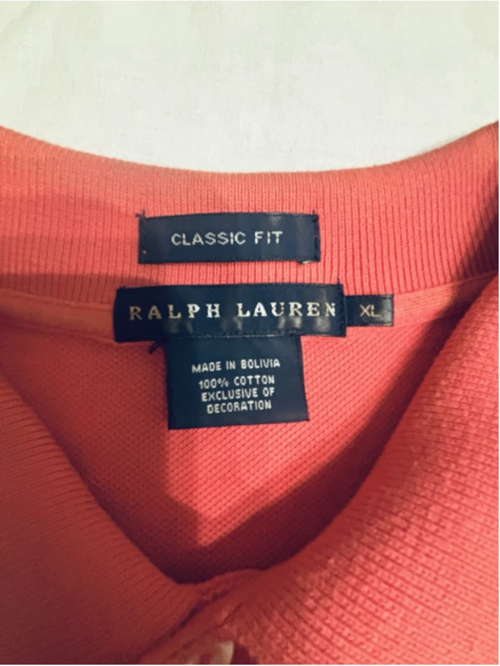 Polo Ralph Lauren Men’s XL Coral Red Classic Fit Cotton Pony Polo Shirt